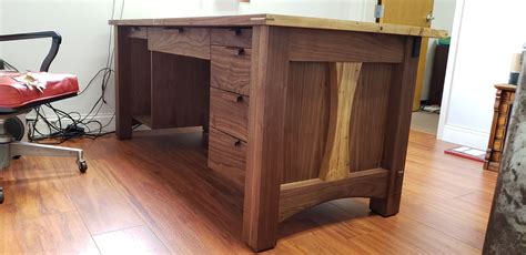 Custom Walnut & Maple Executive Desk | Executive desk, Desk, Custom ...