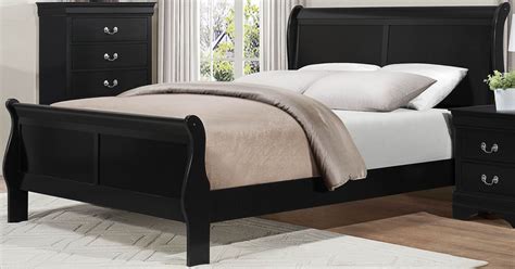 Mayville Burnished Black King Sleigh Bed from Homelegance (2147KBK-1EK ...