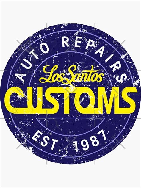 "Los Santos Customs" Sticker for Sale by Sketchfiles | Redbubble