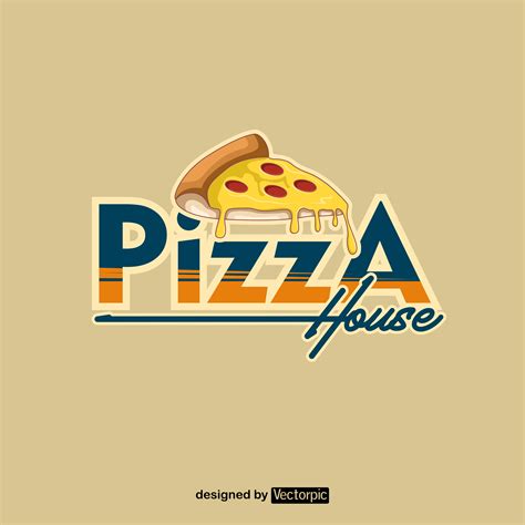 pizza retro logo design free vector | VECTORPIC