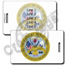 UNITED STATES ARMY LUGGAGE TAGS