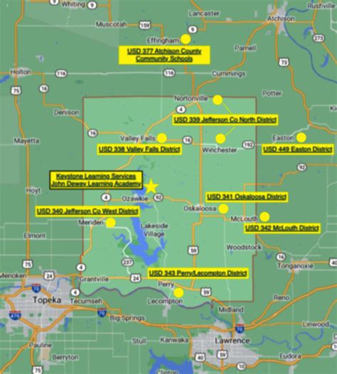 Map of Keystone Districts Served – Keystone Learning Services