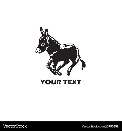 Donkey logo template Royalty Free Vector Image