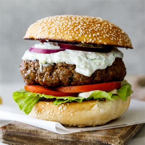 Lamb Burger with Tzatziki - Simply Delicious