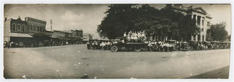 [Postcard with Panoramic View of Courthouse Square in Georgetown, Texas ...