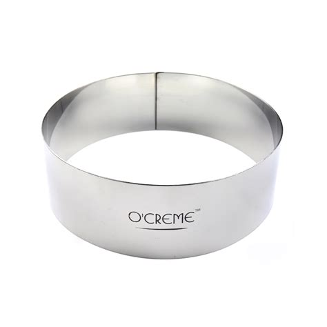 O'Creme Stainless Steel Round Cake Ring, 6 x 2 High Cake Rings ...