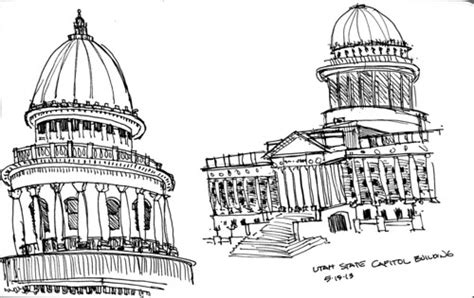 Salt Lake City, Utah - Utah Capitol sketches | The funny thi… | Flickr