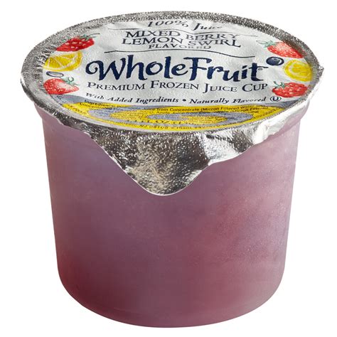 Whole Fruit 4 oz. Frozen Mixed Berry & Lemon Swirl Cup - 96/Case