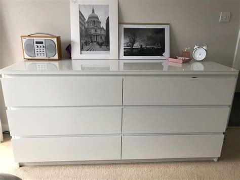 IKEA large glass topped bedroom chest of drawers | in Wimbledon, London | Gumtree