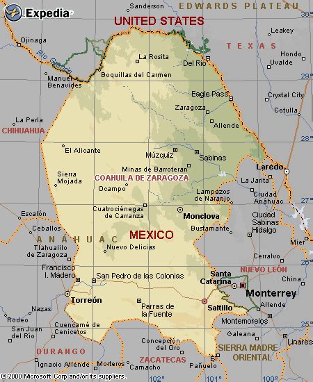 coahuila mexico map-pictures of coahuila mexico-mapa de coahuila