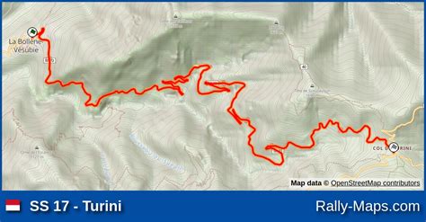 SS 17 - Turini stage map | Rallye Monte-Carlo 1997 [WRC] 🌍 | Rally-Maps.com