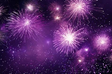 Fireworks on a purple background | Premium AI-generated image