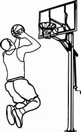 Printable Basketball Coloring Pages sketch template