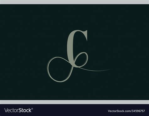 Monogram elegant vintage c alphabet letter logo Vector Image