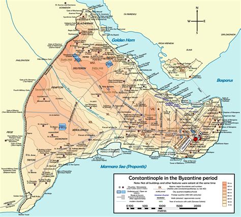 Map of Byzantine Constantinople (Illustration) - Ancient History ...