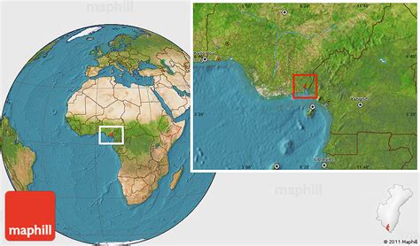 Satellite Location Map of Calabar