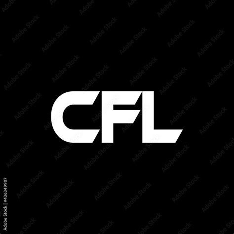 CFL letter logo design with black background in illustrator, vector ...