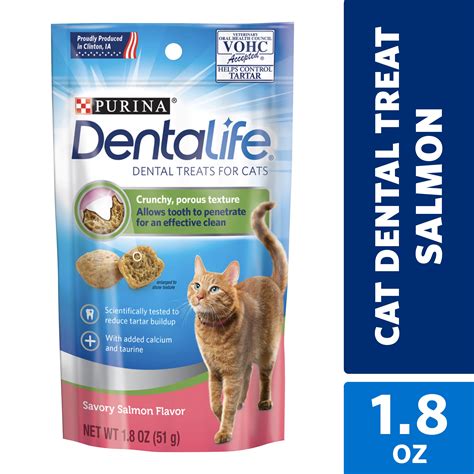 Purina DentaLife Cat Dental Treats, Savory Salmon Flavor, 1.8 oz. Pouch - Walmart.com - Walmart.com