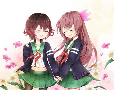 Kisaragi & Mutsuki, Anime Friends, Holding Hands, Anime, Friends ...