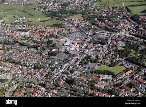 aerial view of Poulton le Fylde town centre, Lancashire Stock Photo - Alamy