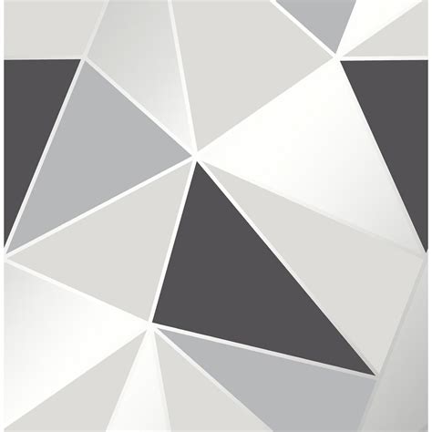 Geometric Wallpaper In Gray