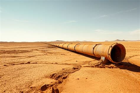 Oil Pipeline in the Sahara Desert Stock Illustration - Illustration of ...