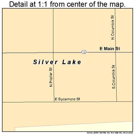 Silver Lake Indiana Street Map 1869768