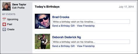 How do I find my friend’s birthdays on Facebook? from Ask Dave Taylor