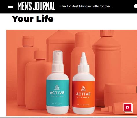 Men's Journal Features ACTIVE Skin Repair - BLDG Active