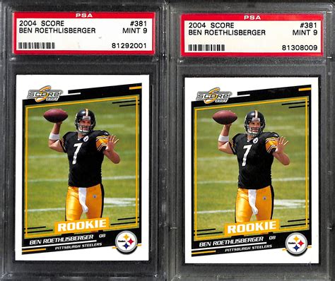 Lot Detail - Lot of 8 2004 Score Ben Roethlisberger Rookie Cards - PSA 9