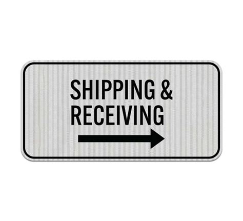 Shop for Shipping & Receiving With Arrow Aluminum Sign (HIP Reflective) | BannerBuzz