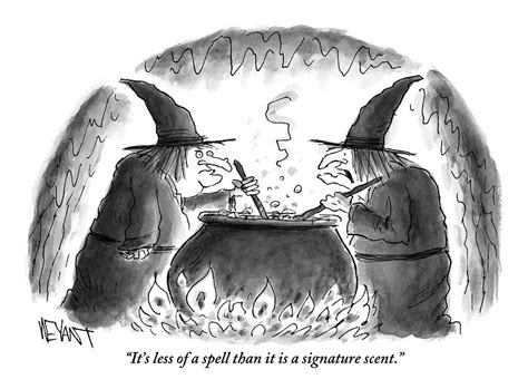 Two Witches Stir The Liquid In Their Cauldron Drawing by Christopher ...