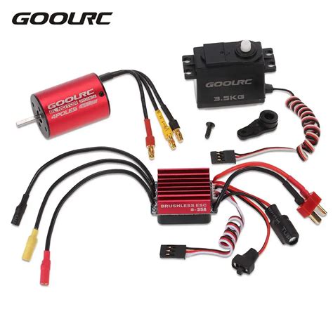 GoolRC RC Car Parts S2838 4500KV Brushless Motor 35A ESC 3.5kg Servo ...