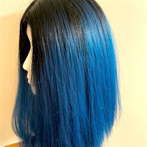 Hair | Ashnikko Style Wig High Quality Synthetic Blue With Dark Roots Halloween Costume | Poshmark