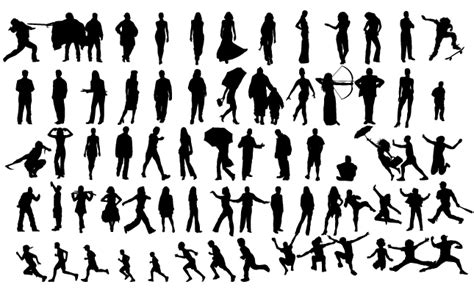 Human Silhouettes Vector Pack