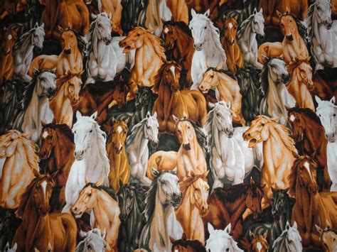 Horse Fabric Cotton Fabric Sewing Supplies Quilting | Etsy