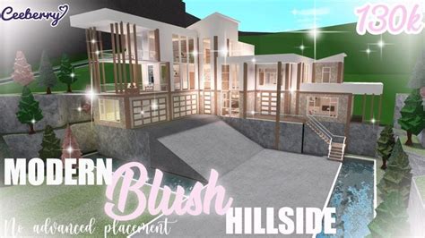 Roblox Bloxburg Mansion Modern Blush House House Build Two Story ...