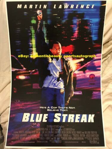 MARTIN LAWRENCE BLUE STREAK MILES LOGAN MALONE MOVIE POSTER SIGNED ...