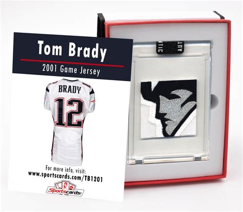 TOM BRADY 2001 NEW ENGLAND PATRIOTS GAME JERSEY SWATCH MYSTERY BOX ...