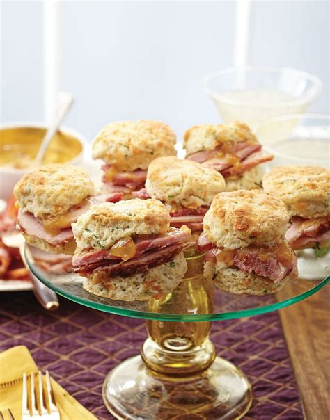 Savory Biscuit Sliders with Ham & Cheddar