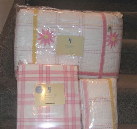 Pottery Barn Kids ANNA Twin QUILT SHAM SHEET Set Pink | eBay