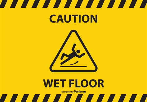 Caution Wet Floor Vector Background 119556 Vector Art at Vecteezy