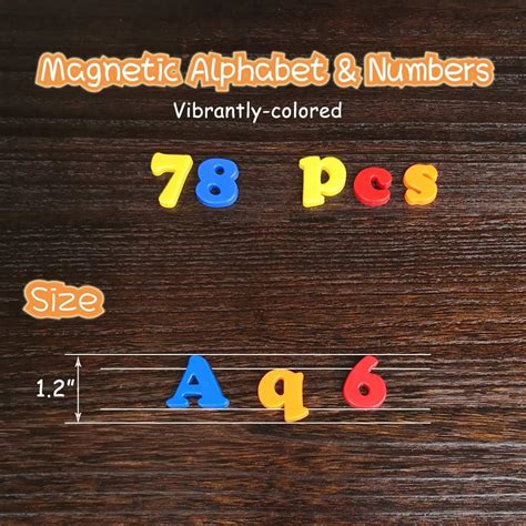 Wooden Magnetic Numbers Letters Alphabet ABCs Fun Bright Colorful Preschool Toddler Toy Learning ...