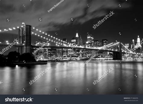 Brooklyn Bridge Black White Stock Photo (Edit Now) 371868295