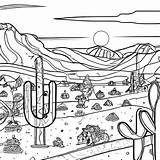 Desert Landscape Coloring Pages sketch template