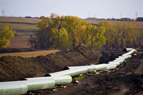 Handout photograph shows the Keystone Oil Pipeline is pictured under ...