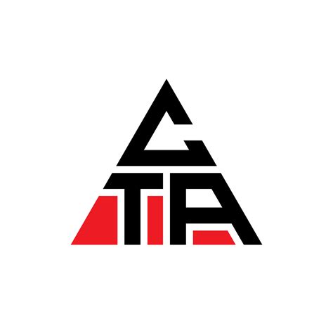 CTA triangle letter logo design with triangle shape. CTA triangle logo ...