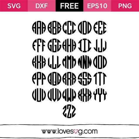 Monogram Love Svg Font - Lovesvg.com