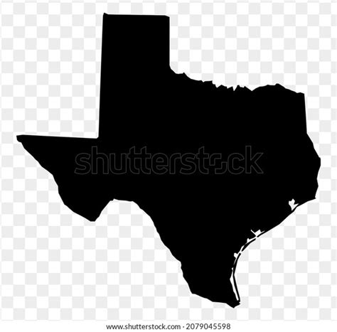 Texas Isolated Vector Map Silhouette Stock Vector (Royalty Free ...