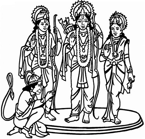 Hanuman Ji Black And White - ClipArt Best